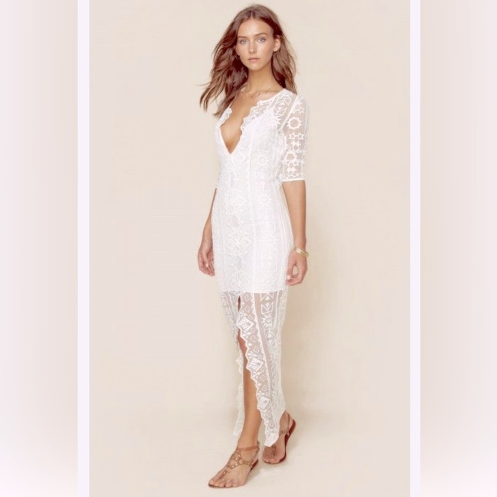 *Rare* Jen’s Pirate Booty Galactic Birken Dress with slip - cream XS